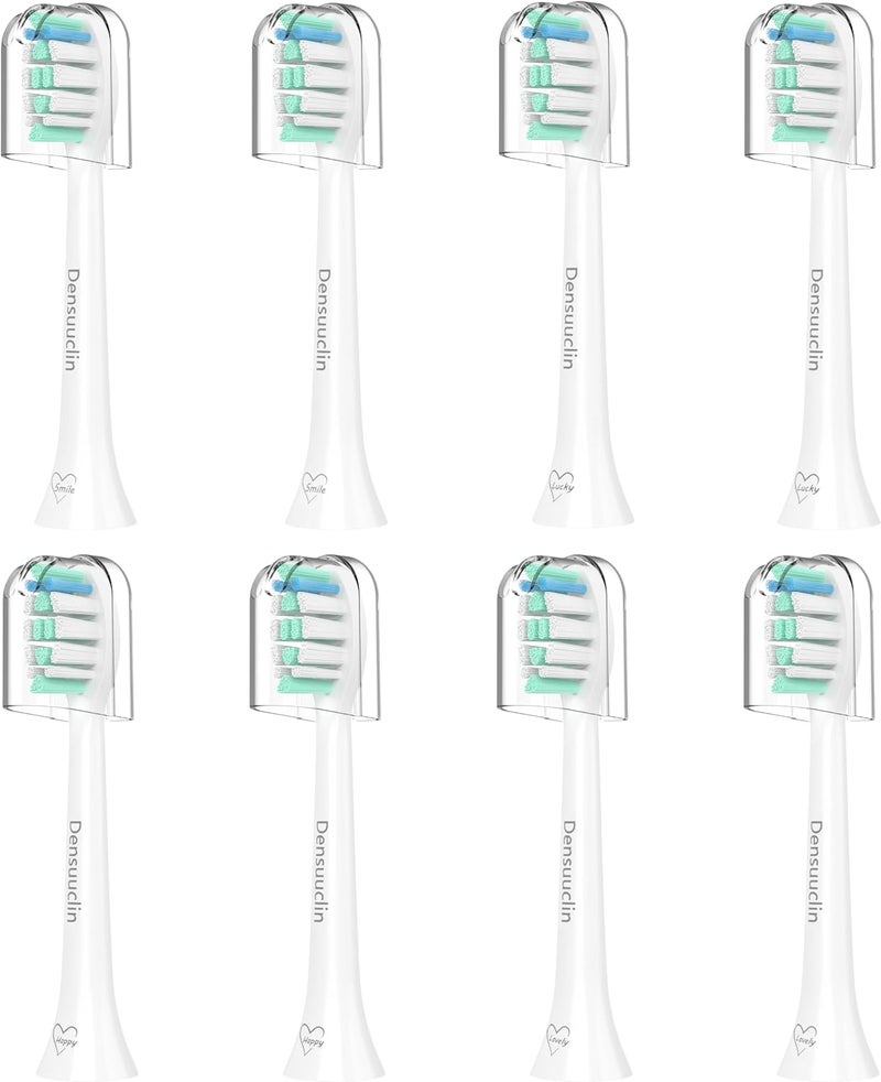 Densuuclin Replacement Toothbrush Heads for Philips Sonicare Replacement Heads, Replacement Brush Head Compatible with Phillips Sonicare Electric Toothbrush, 8 Pack - Image 1